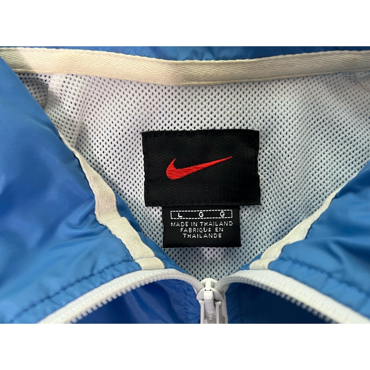 Vintage Nike Full Zip Carolina Blue Windbreaker Jacket Large