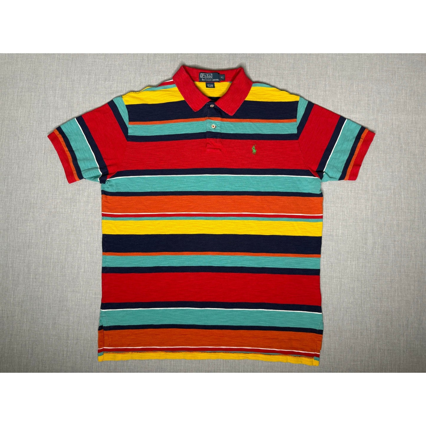Polo Ralph Lauren Striped Slub Knit Polo Shirt XL