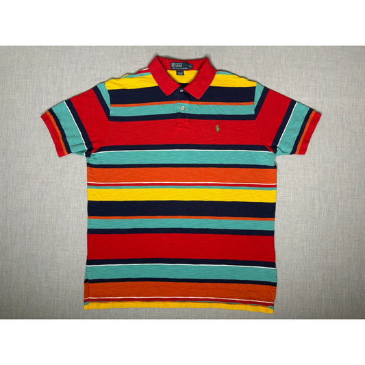 Polo Ralph Lauren Striped Slub Knit Polo Shirt XL