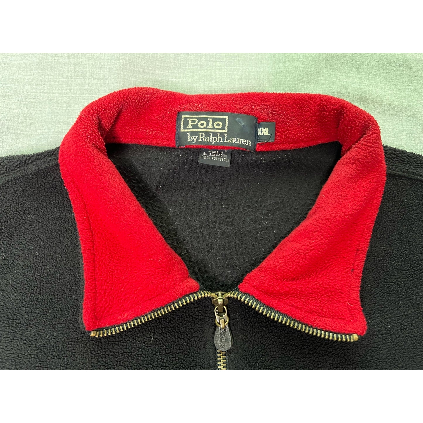 Vintage Polo Ralph Lauren Pullover Quarter Zip Fleece Sweatshirt 2XL
