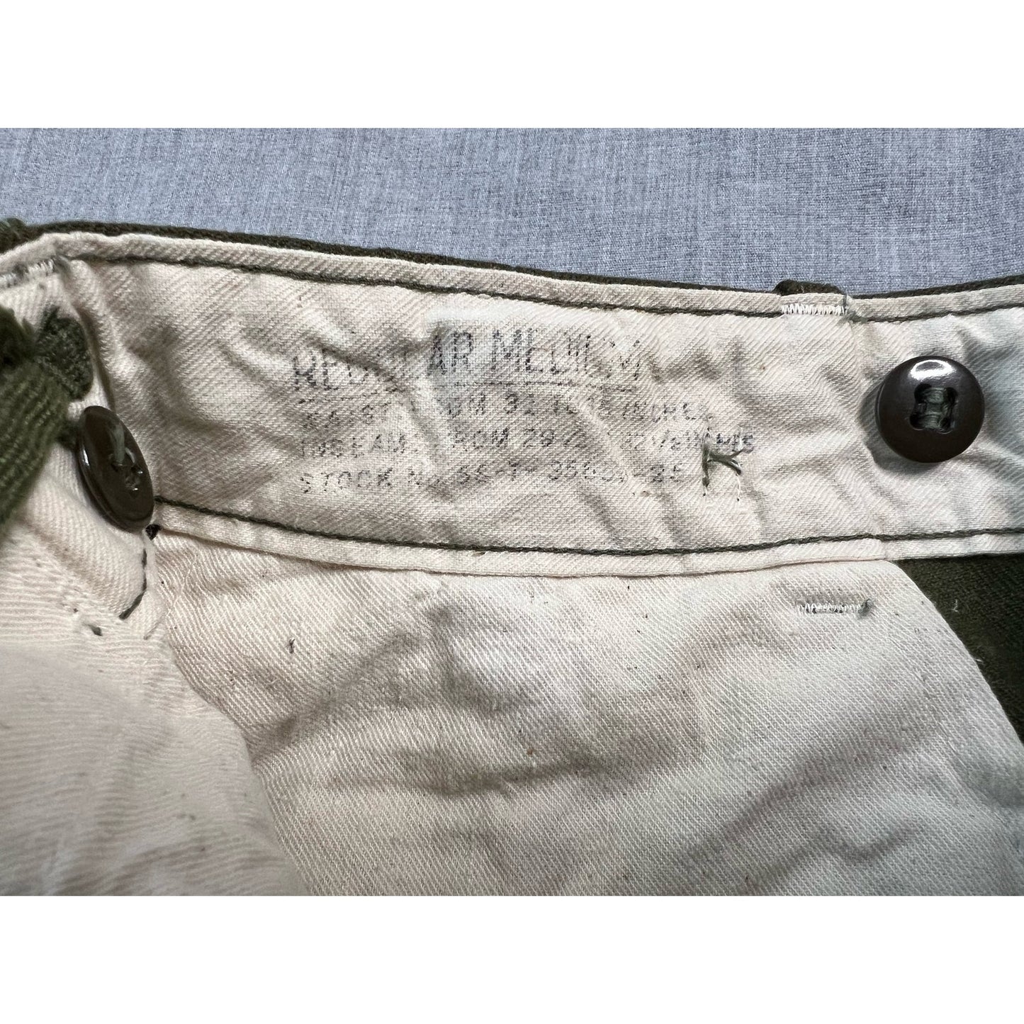 Vintage 1950s M-1951 Korean War Wool Field Trousers Regular Medium