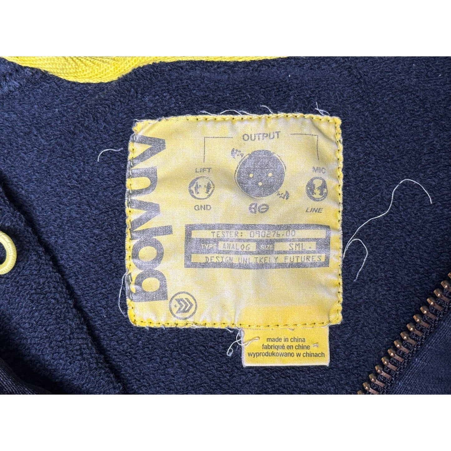 Vintage Y2K Analog Burton Snowboarding Full Zip Hoodie Small