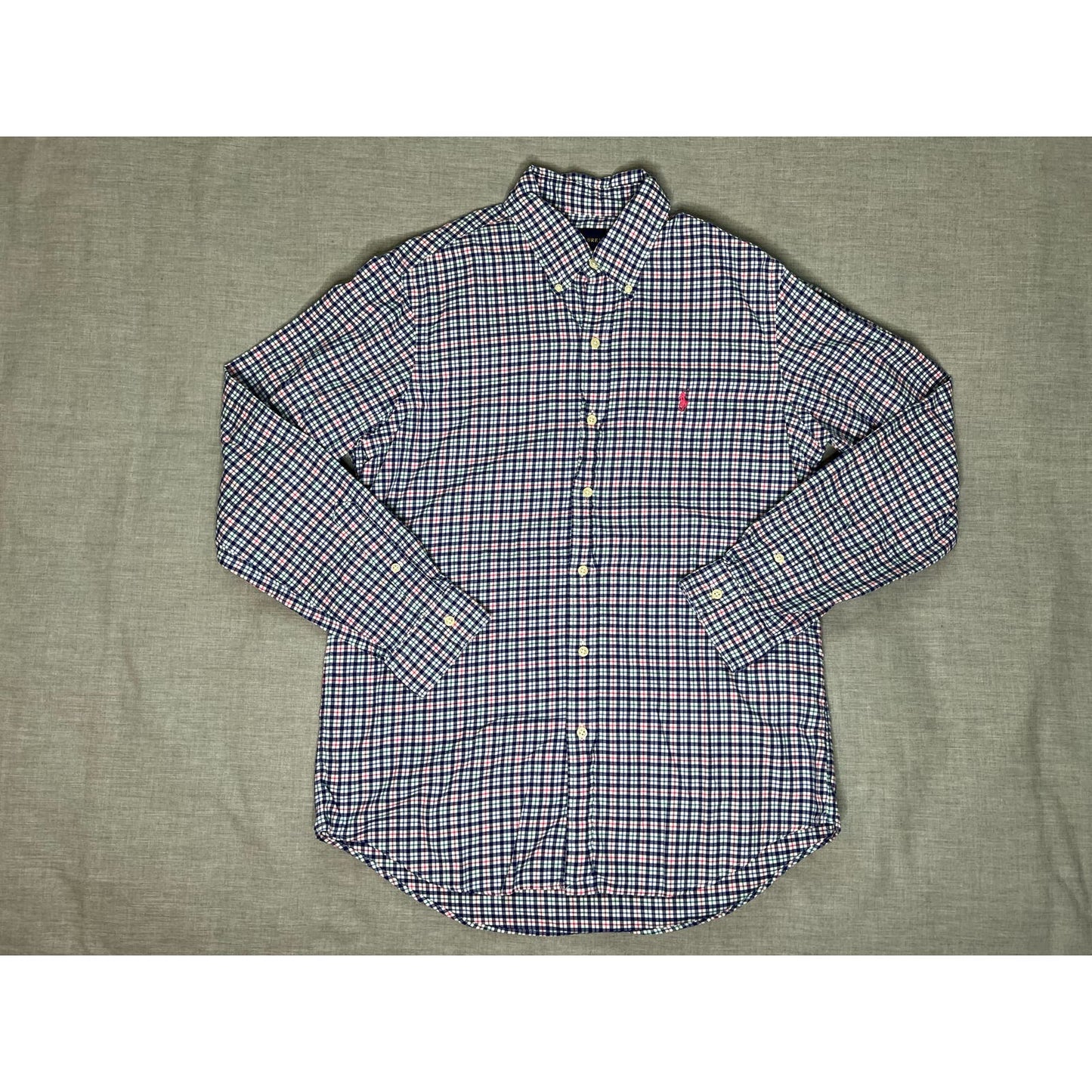 Polo Ralph Lauren Plaid Button Down Dress Shirt Medium