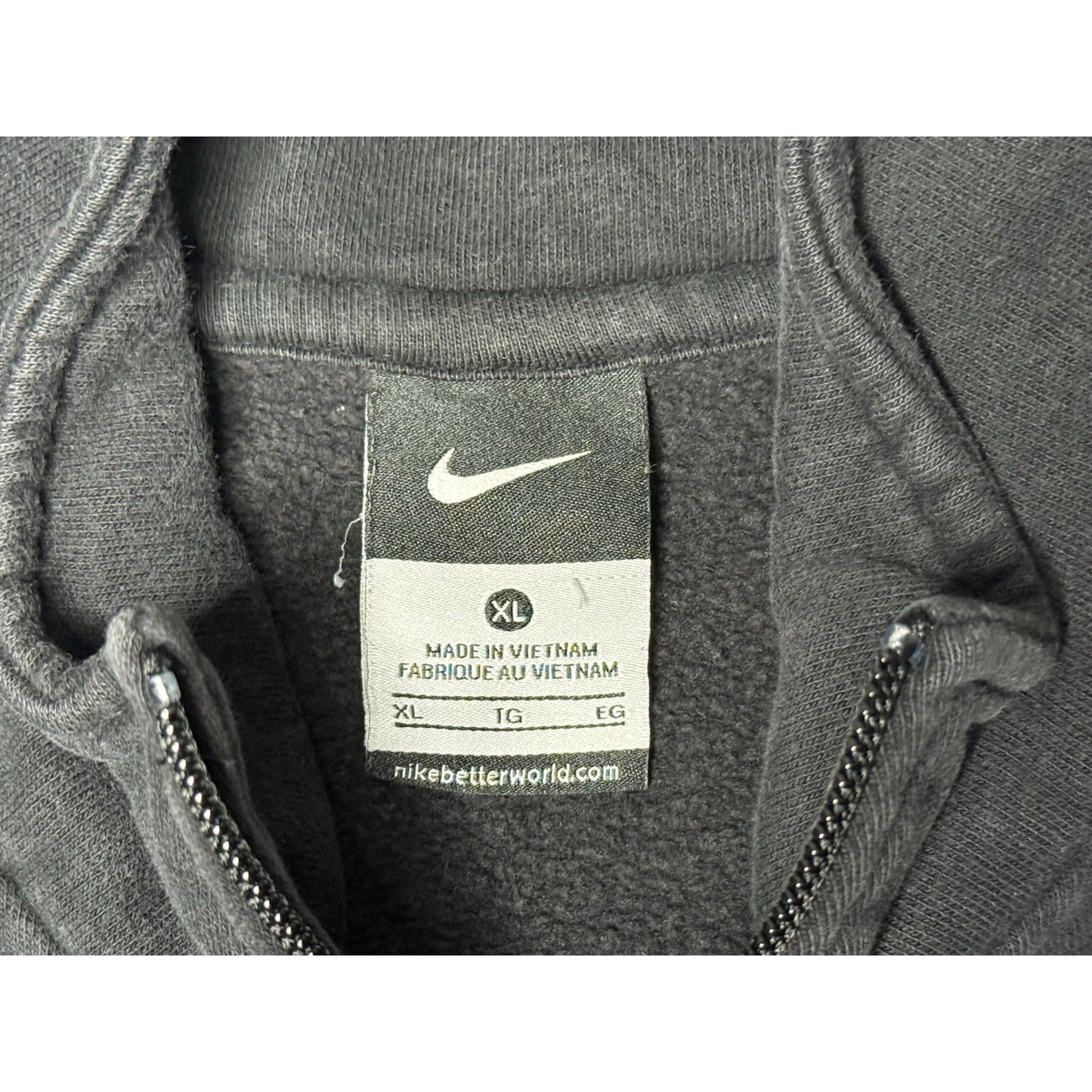 Nike Full Zip Hoodless Collared Sweatshirt XL