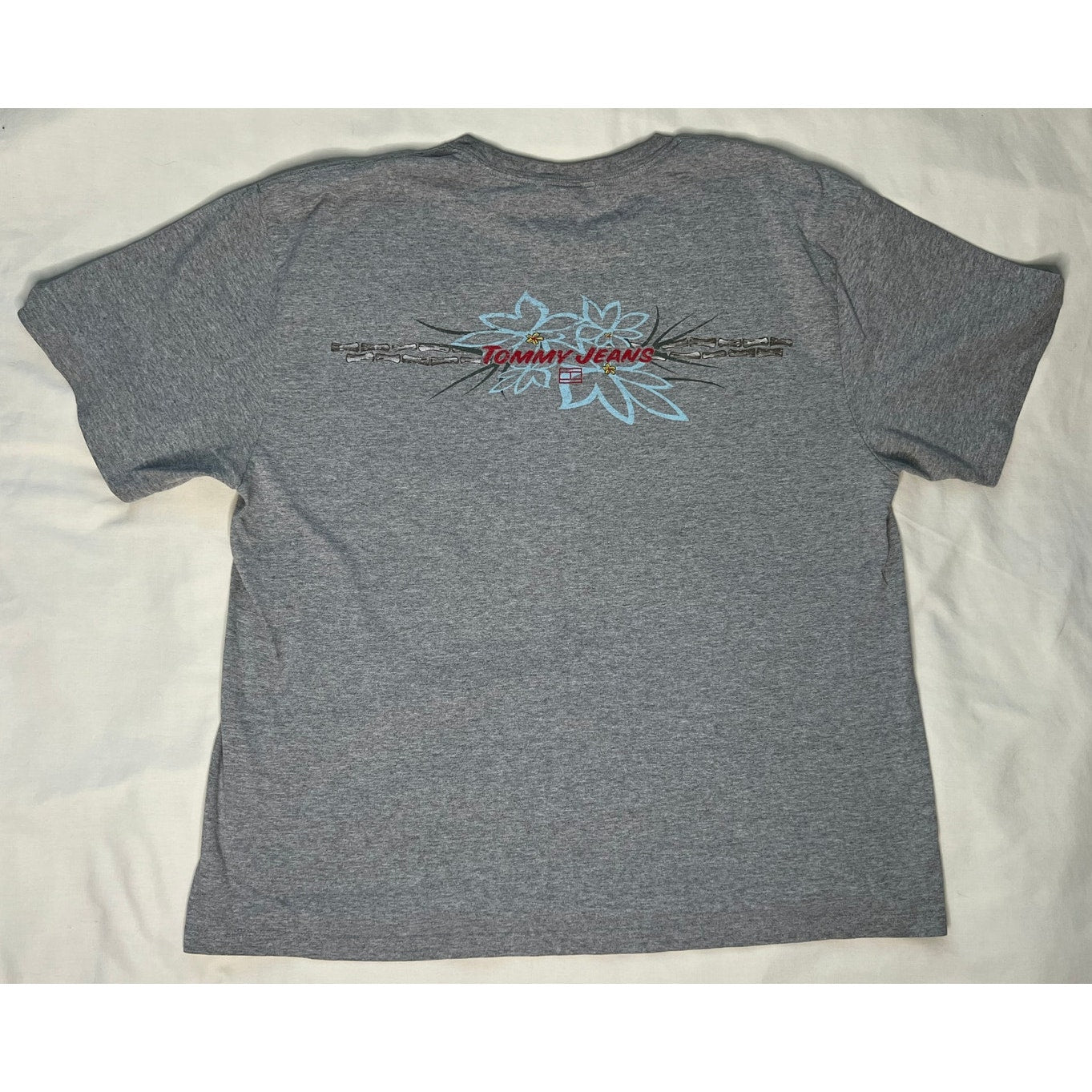 Vintage Y2K Tommy Hilfiger Jeans Tropical Double Sided T-shirt XL