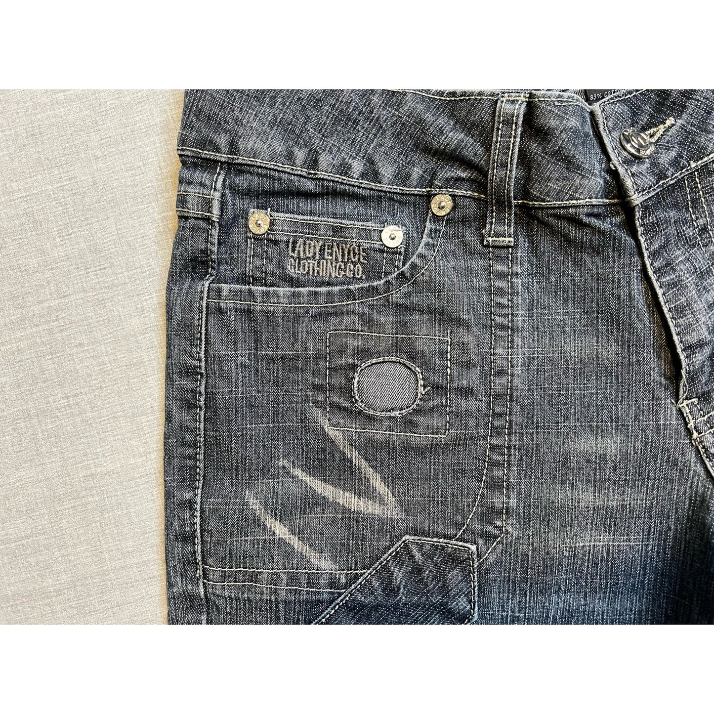 Vintage Y2K Lady Enyce Patched Cropped Capri Jeans Women's 30x22