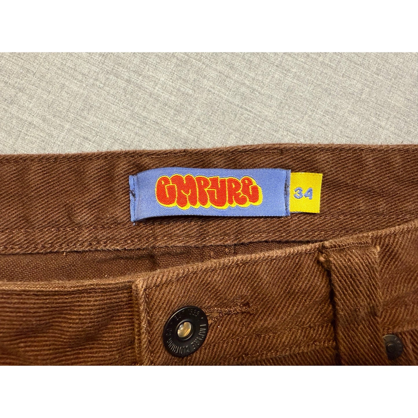 Empyre Relaxed Fit Brown Skater Jeans 34