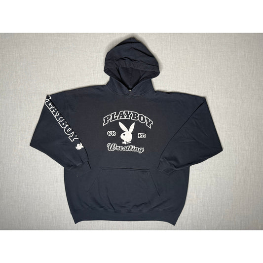 Vintage Playboy Coed Wrestling Pullover Hoodie XL