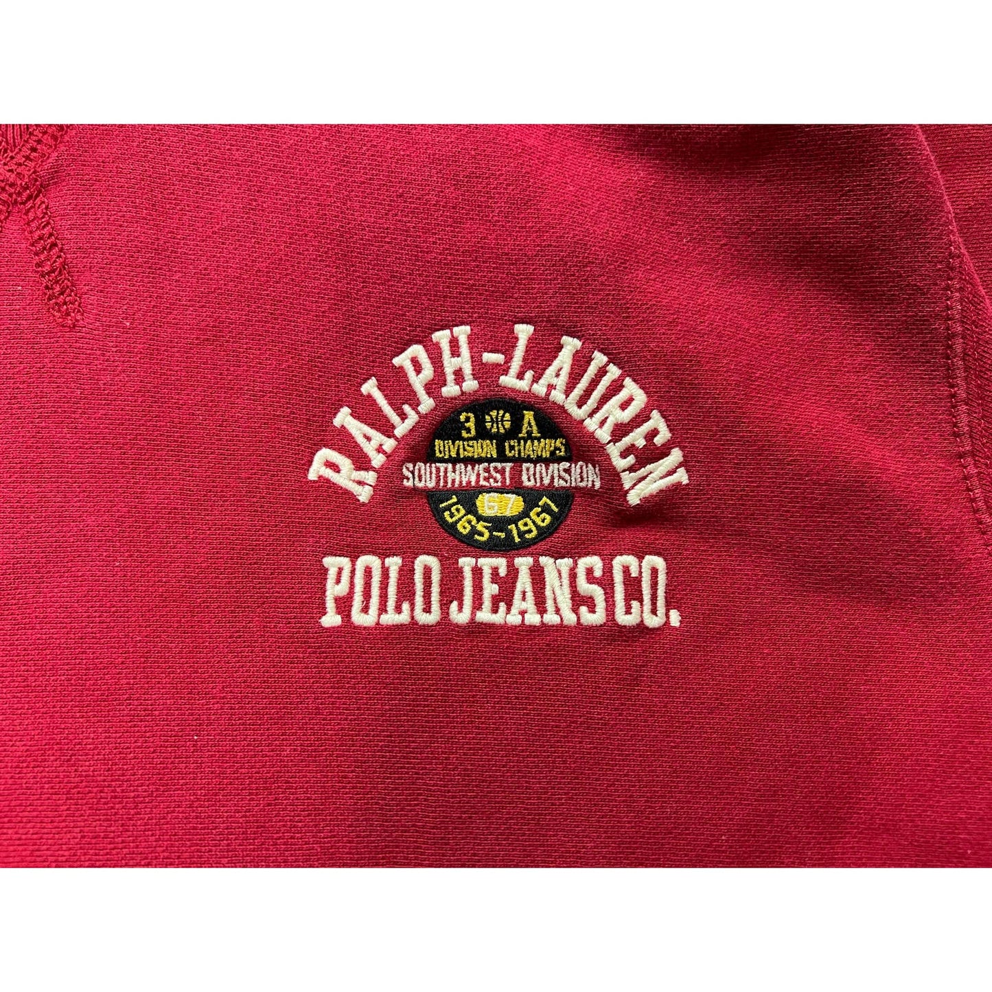 Vintage 90s Polo Ralph Lauren Jeans Southwest Divison Basketball Hoodie 2XL