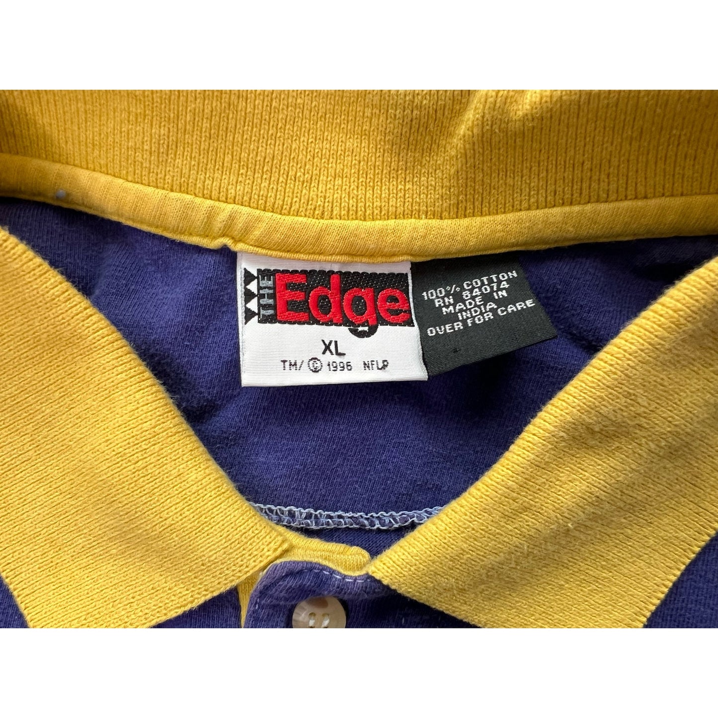 Vintage 1996 Minnesota Vikings NFL Pro Edge Polo Shirt XL