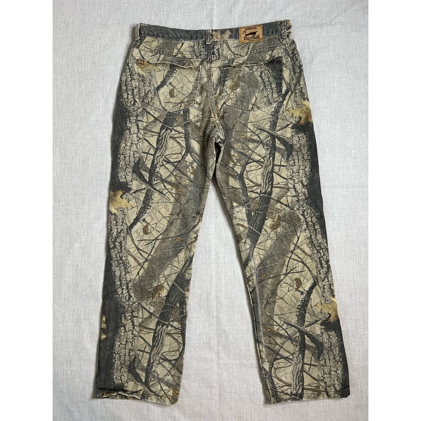 Vintage Duxbak Tree Camo Outdoor Hunting Jeans 36x31