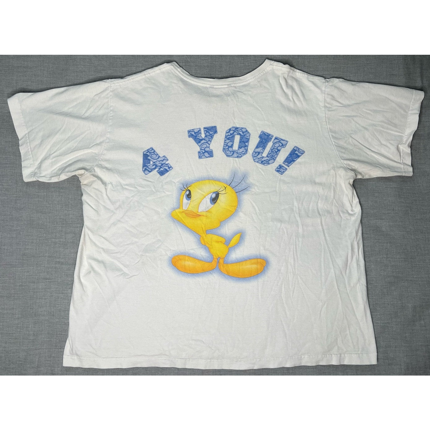 Vintage 2002 Looney Tunes Tweety 2 Cute 4 You T-Shirt Women's 18/20