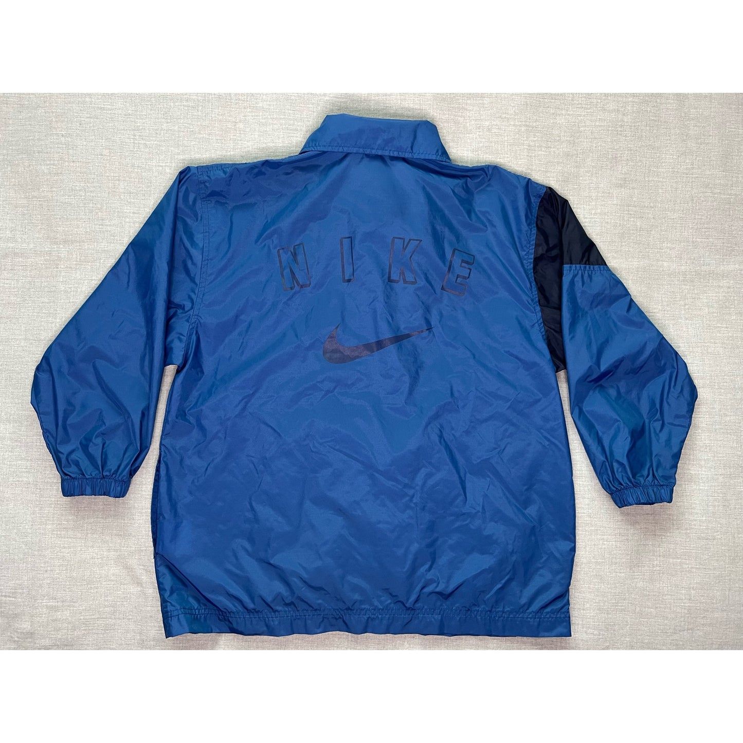 Vintage 90s Nike Snap Up Collared Windbreaker Light Jacket Youth Medium