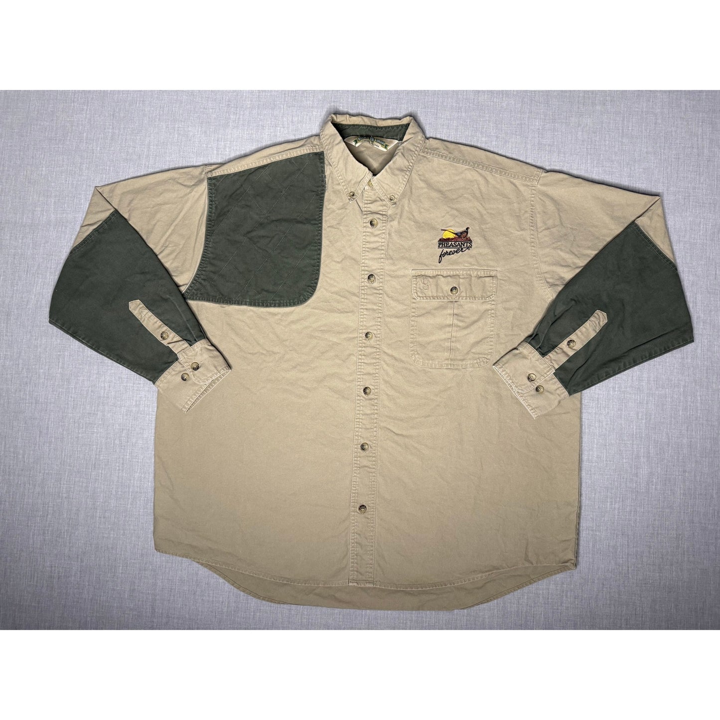Vintage 90s Pheasants Forever Bob Allen Button Down Hunting Shirt 2XL