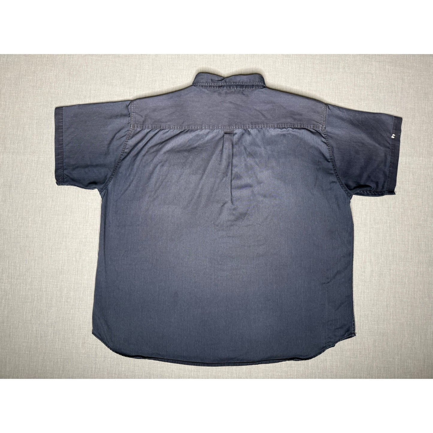 Vintage Key Button Up Short Sleeve Work Shirt 4XL