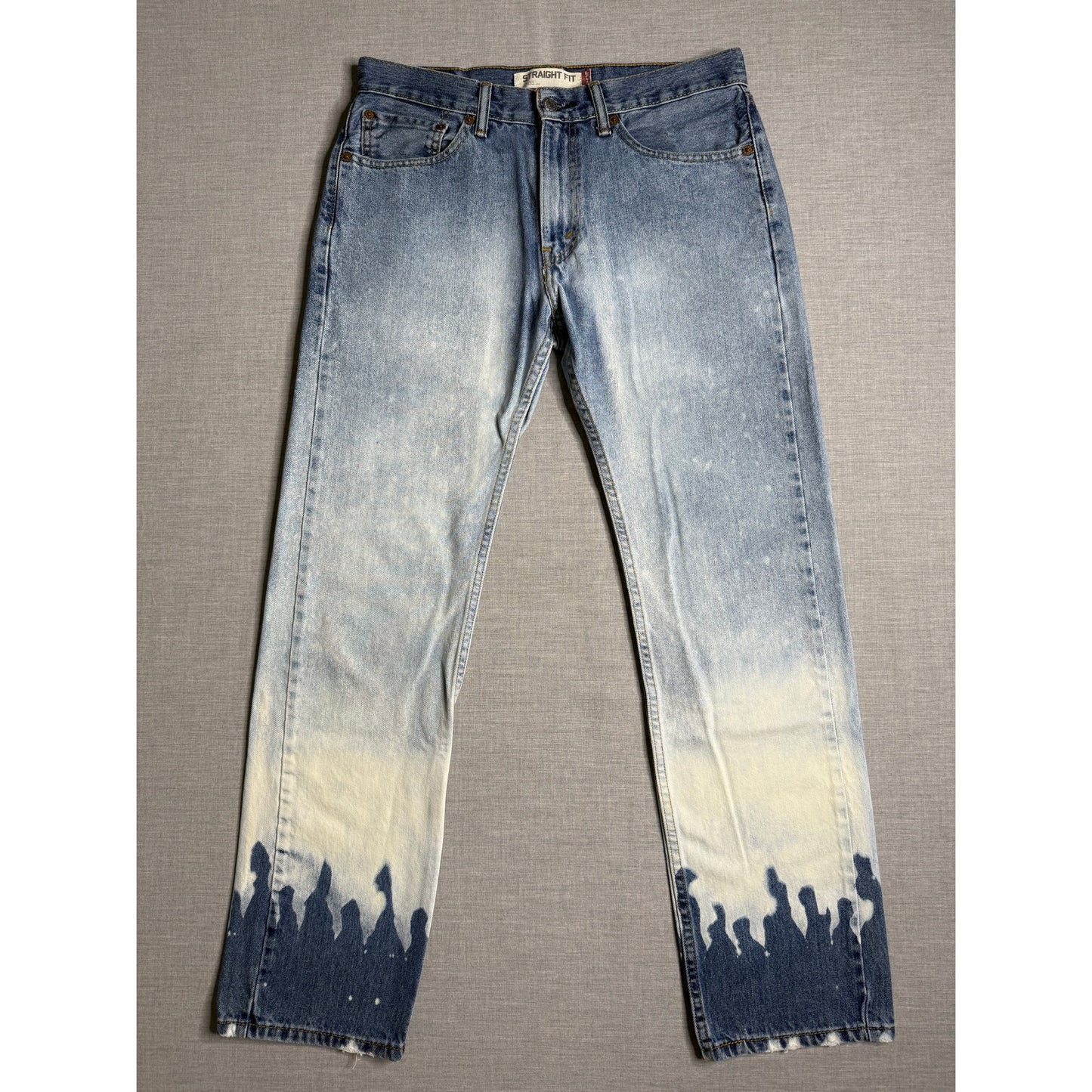 Levi’s 505 Straight Fit Custom Bleached Flame Jeans 31x32