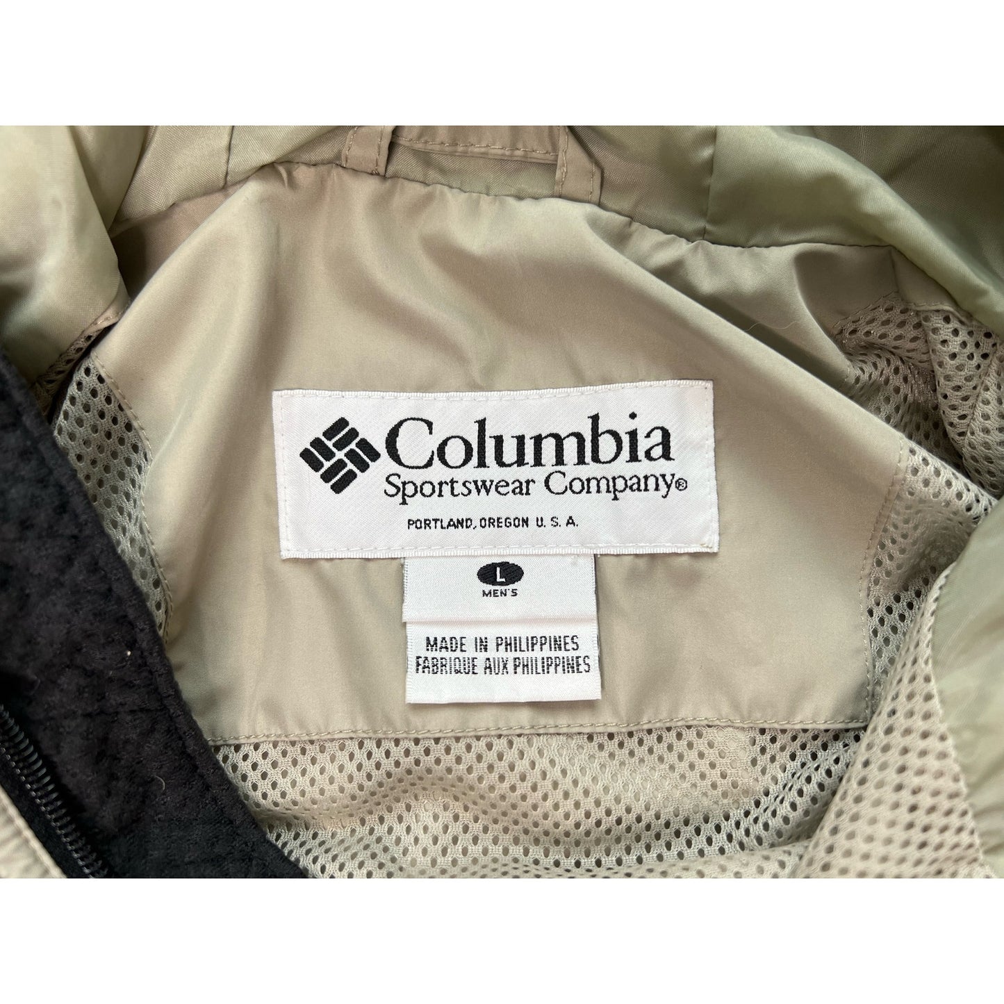 Columbia Quarter Zip Hooded Pullover Windbreaker Jacket Large
