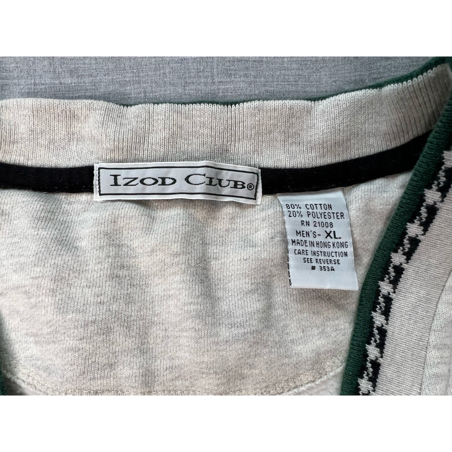 Vintage IZOD Club Grey Golf Vest XL
