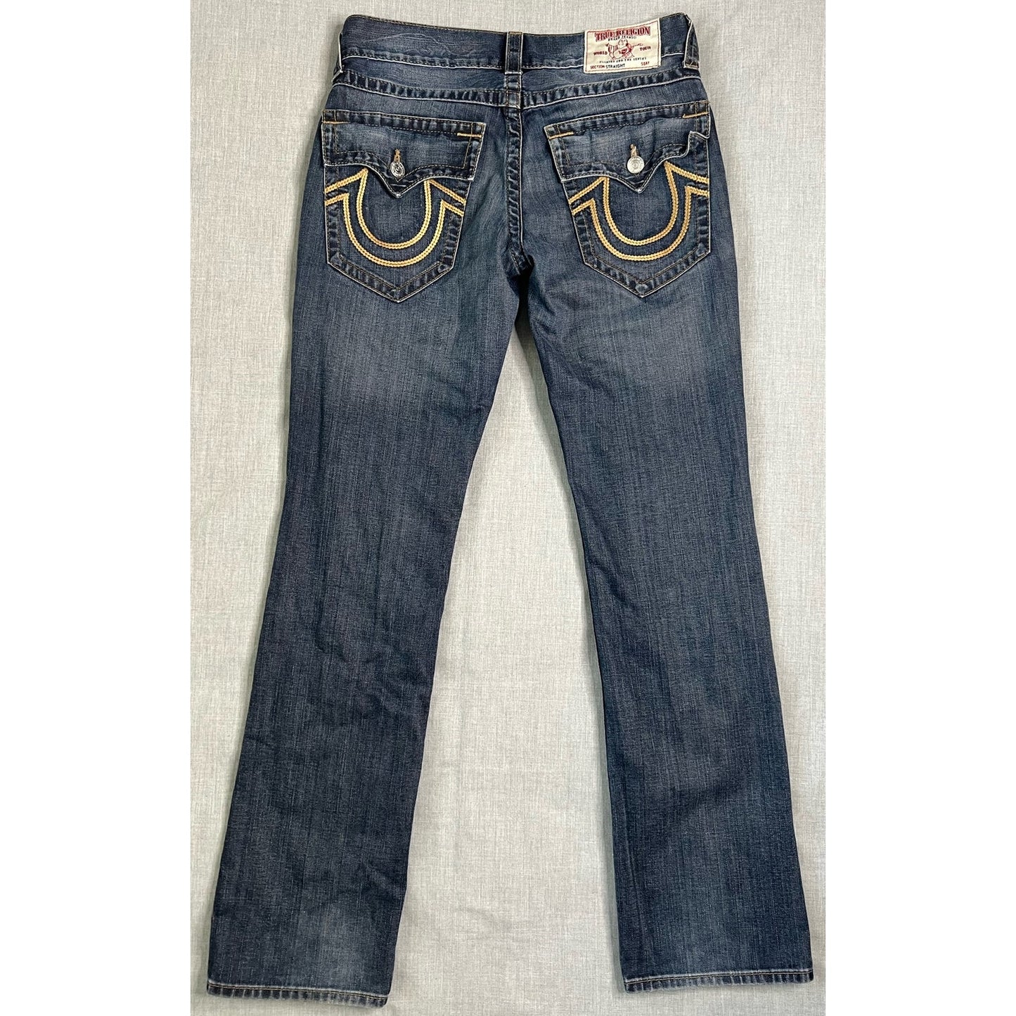 True Religion Flap Pocket Distressed Denim Jeans 31