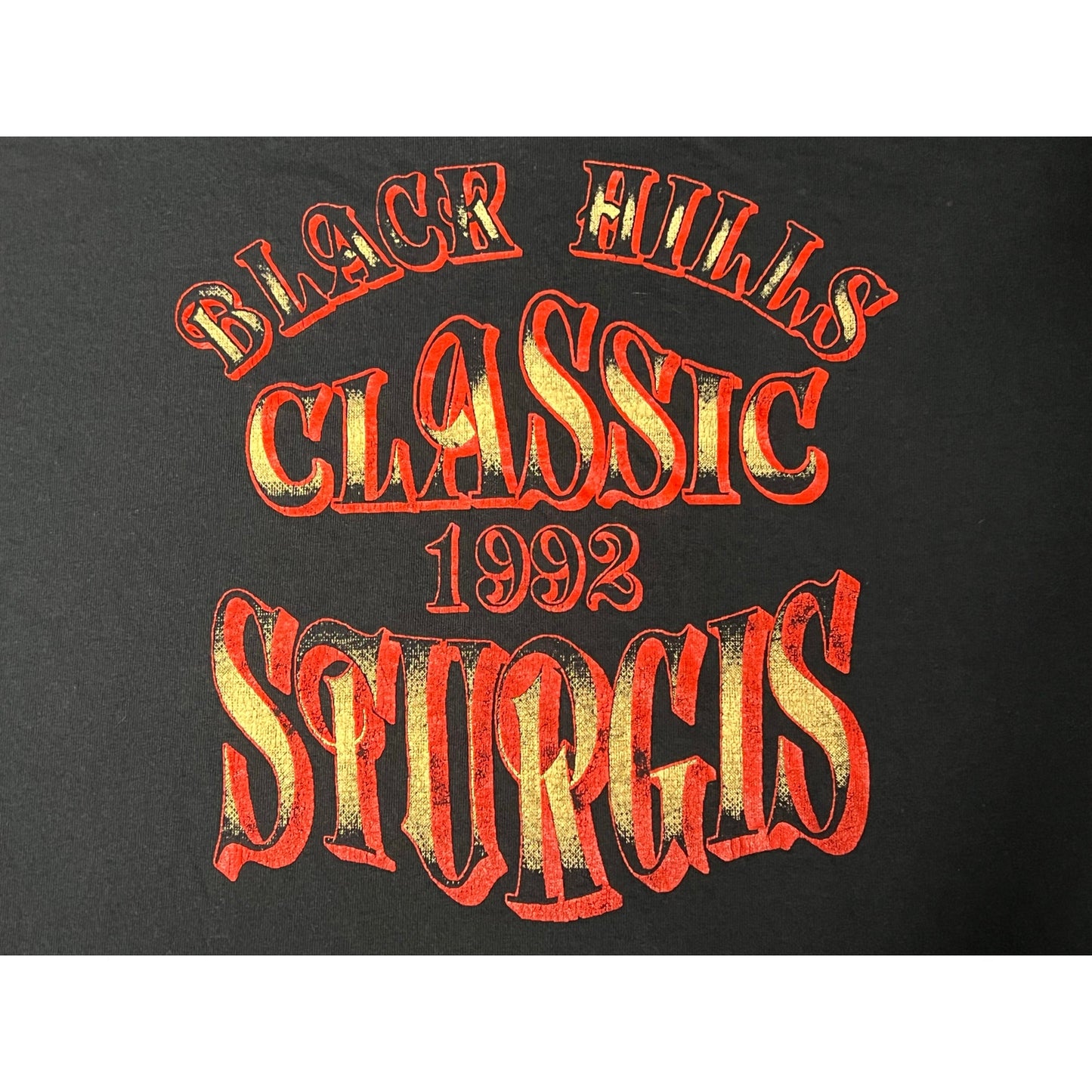 Vintage 1992 Sturgis Black Hills Motorcycle Rally Single Stitch T-shirt 3XL