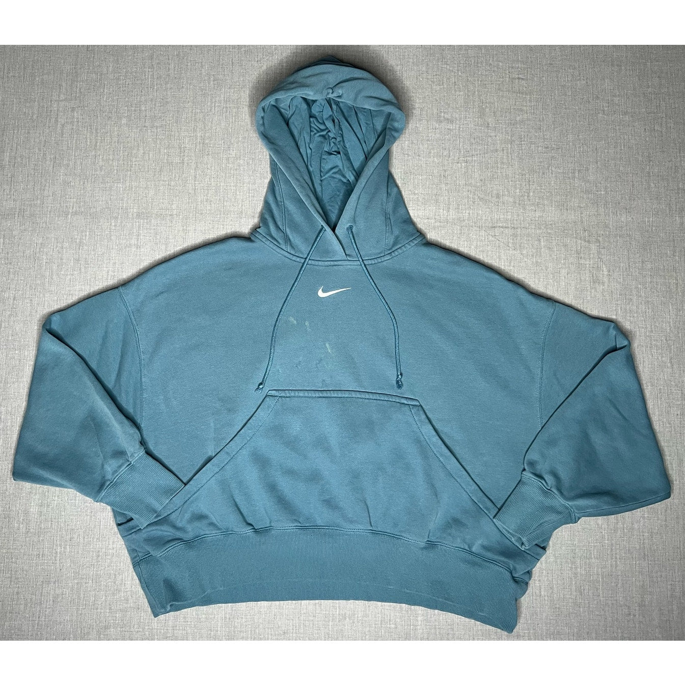 Nike Center Swoosh Cropped Pullover Hoodie Sweatshirt Women’s Medium