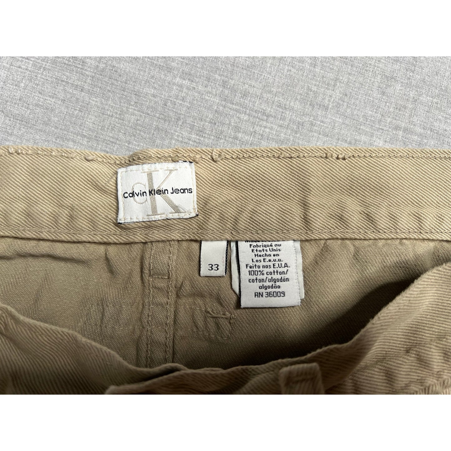 Vintage Calvin Klein Jeans Baggy Khaki Carpenter Pants 33