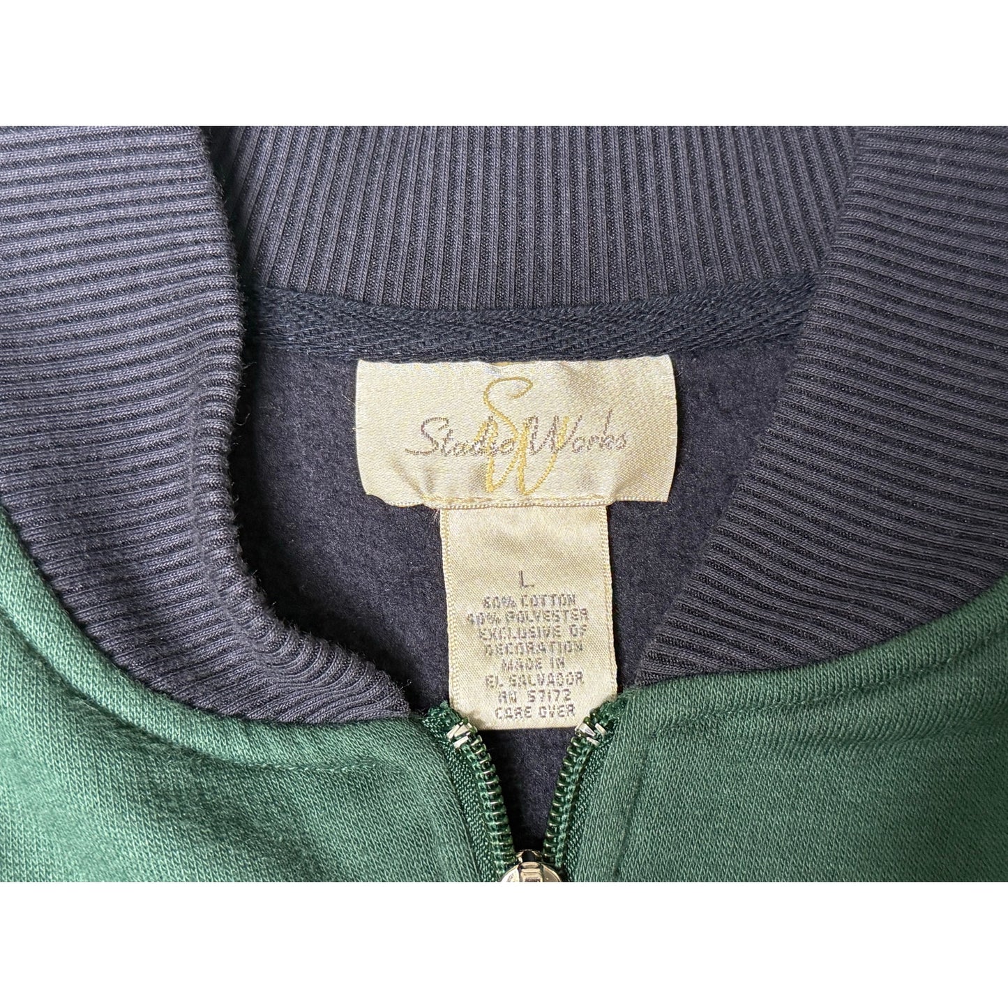 Vintage 90s Studio Works Full Zip Crewneck Sweatshirt Women’s Large