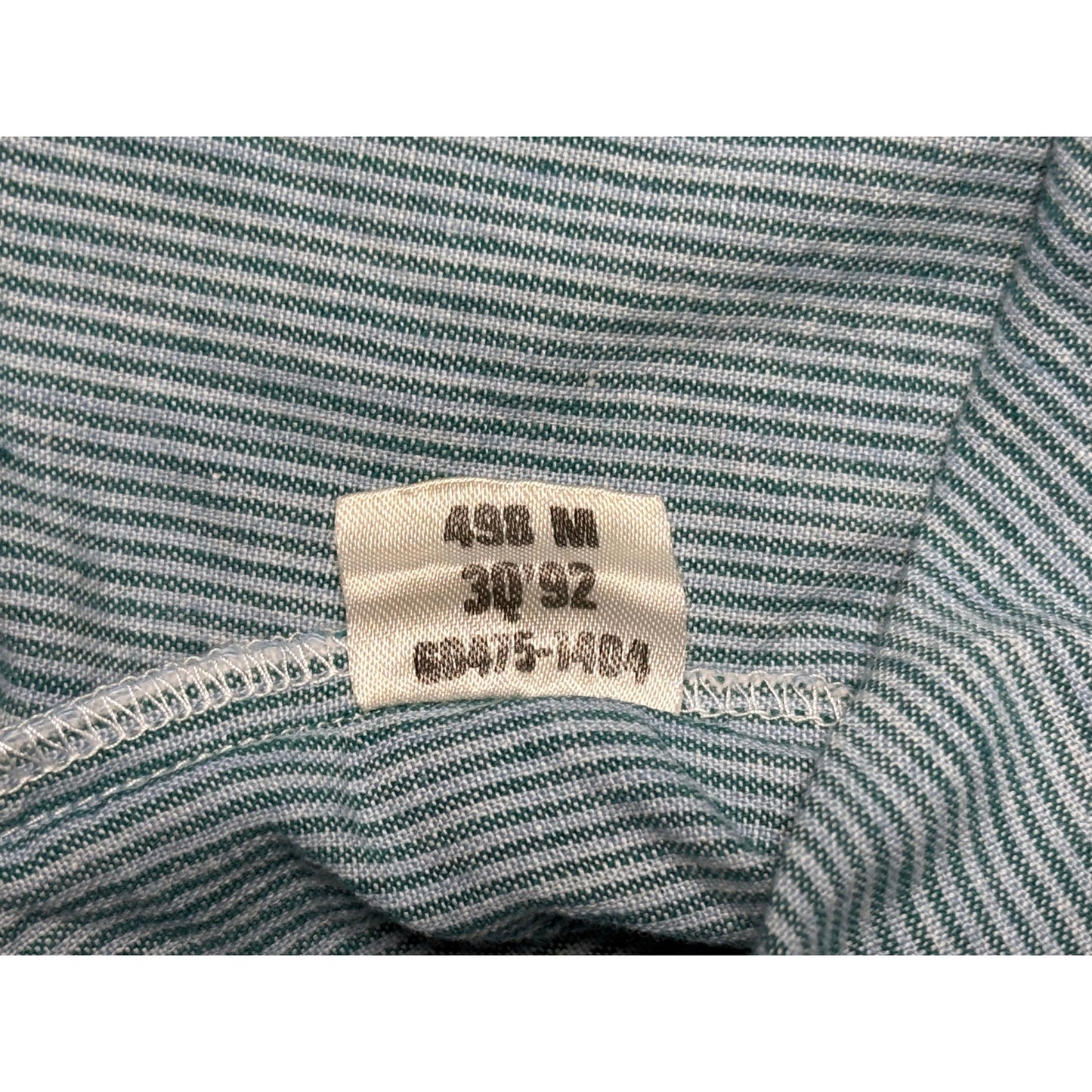 Vintage 90s Levi’s Real Indigo Pinstripe Button Up Shirt Medium