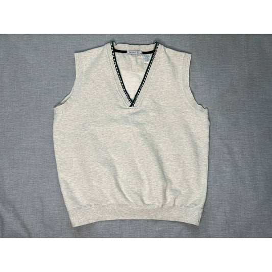 Vintage IZOD Club Grey and Green Golf Vest XL