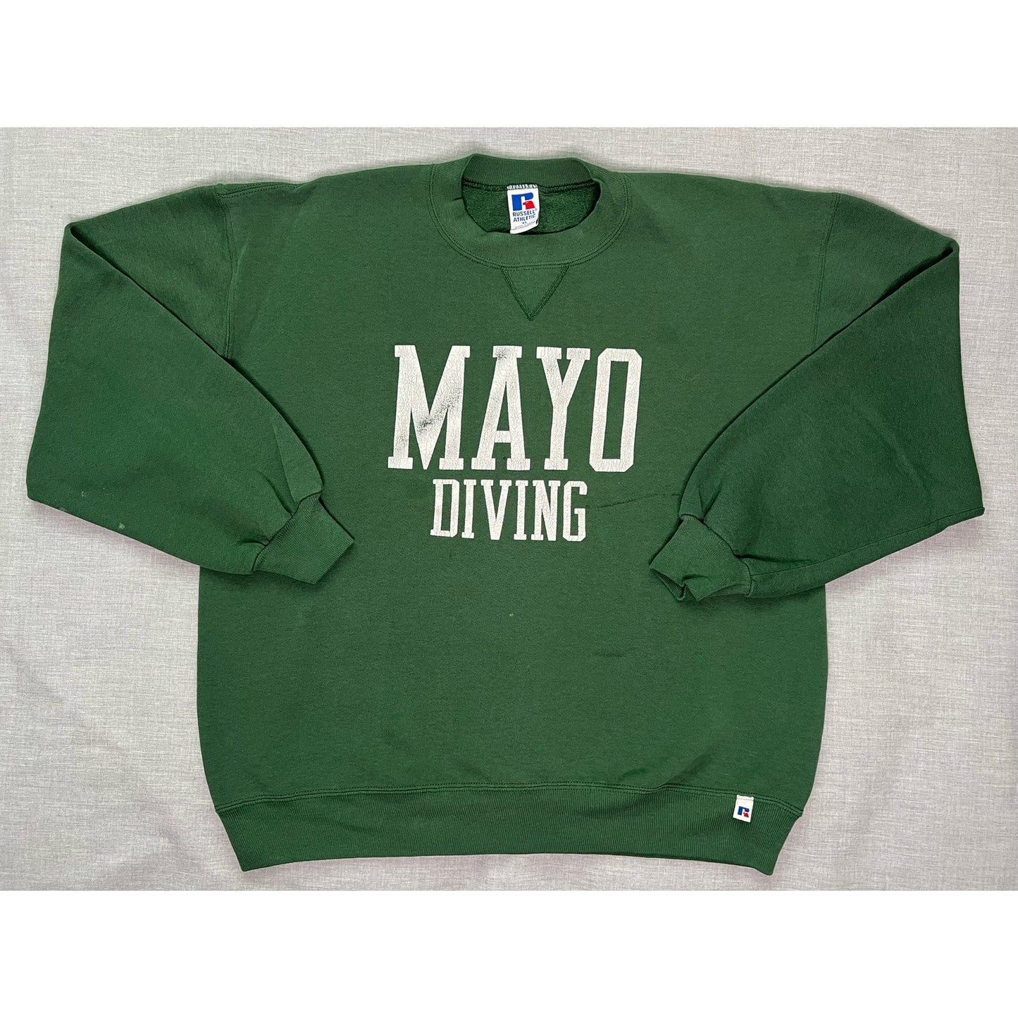 Vintage 90s Mayo Diving Russell Athletic Pullover Crewneck Sweatshirt XL