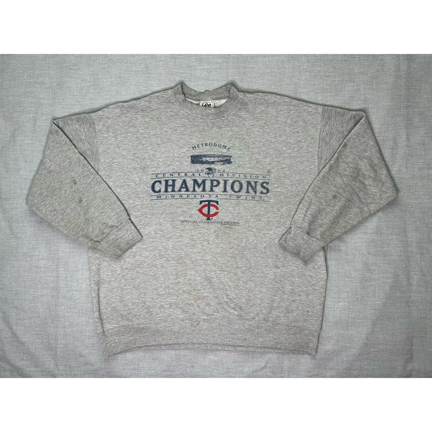 Vintage 2002 Minnesota Twins Champions Pullover Crewneck Sweatshirt 2XL