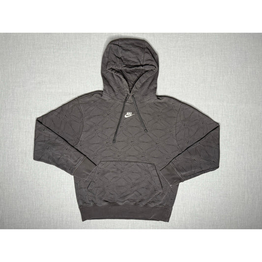 Nike Center Check All Over Swoosh Logo Pullover Hoodie Small