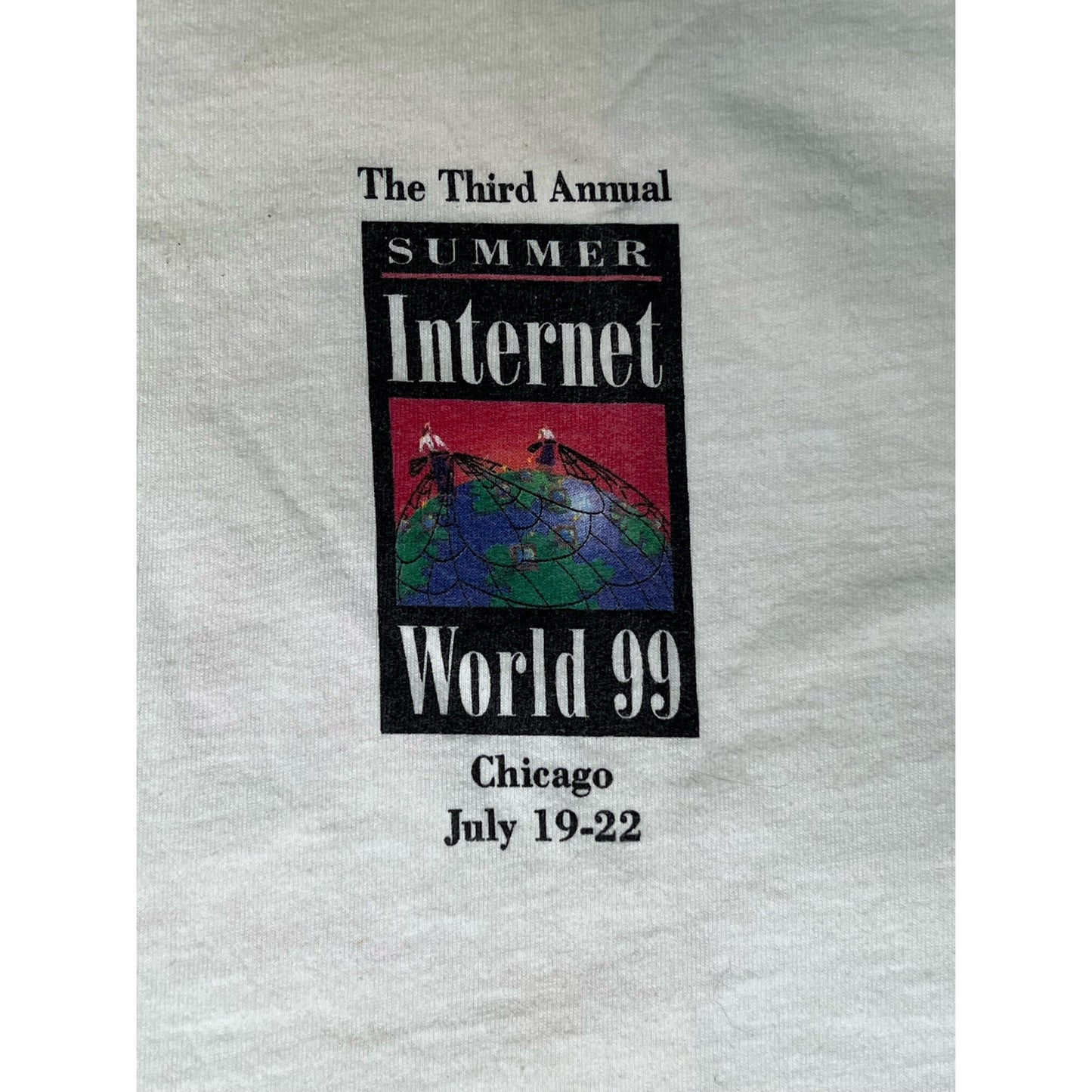 Vintage 1999 Mission Critical Internet World Chicago Tech Promo T-Shirt XL