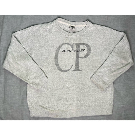 Vintage Corn Palace Textured Pullover Crewneck Sweatshirt Large