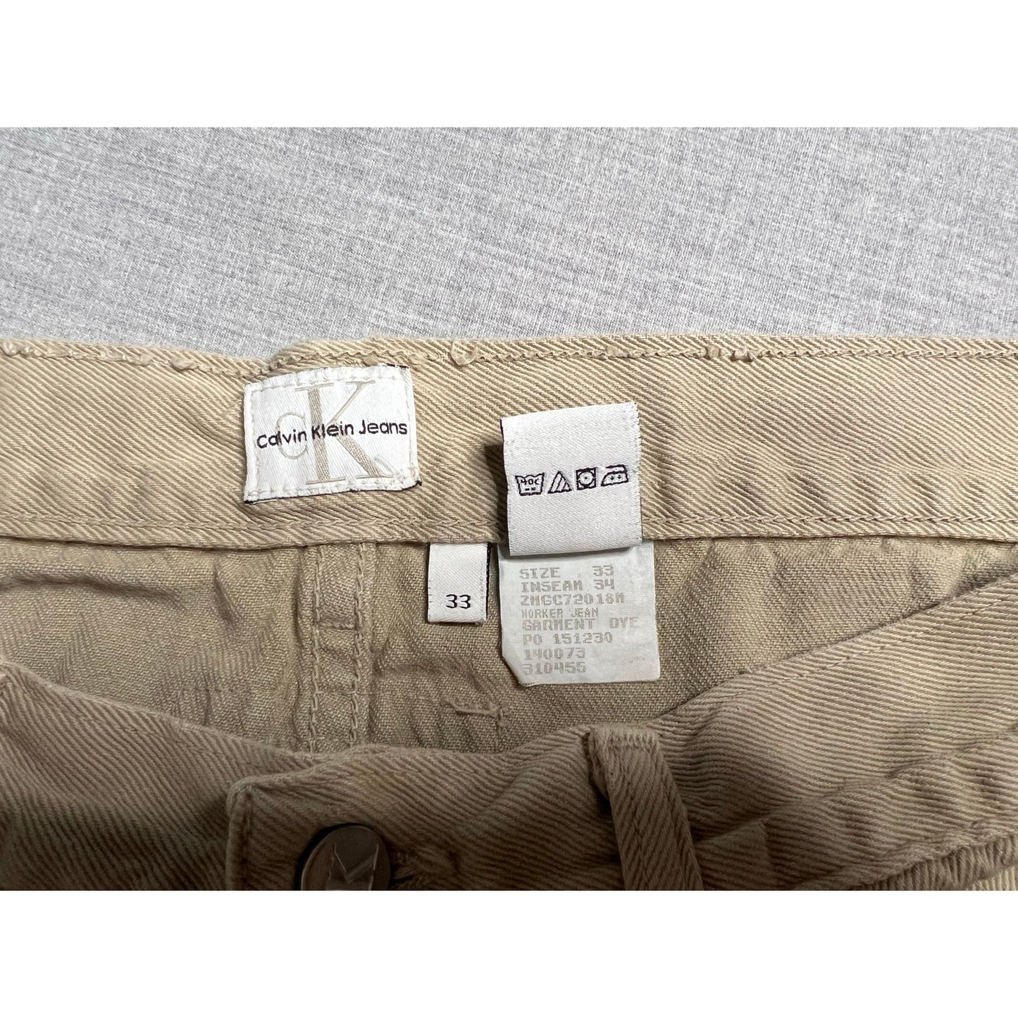 Vintage Calvin Klein Jeans Baggy Khaki Carpenter Pants 33