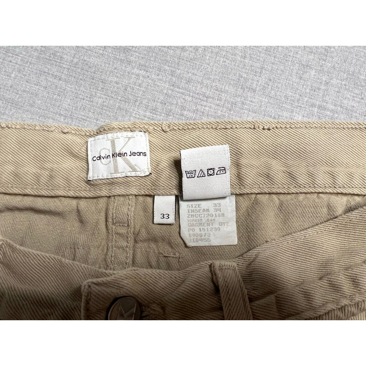 Vintage Calvin Klein Jeans Baggy Khaki Carpenter Pants 33