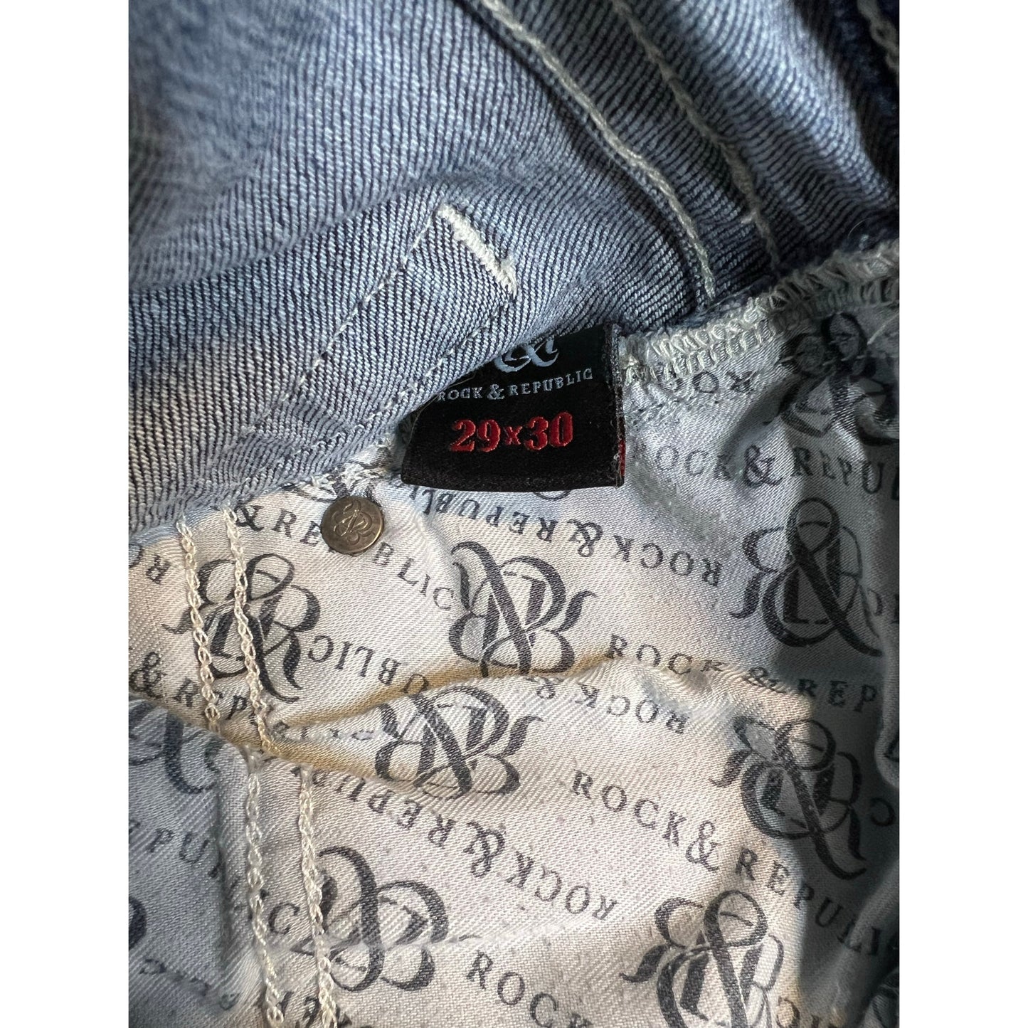 Rock & Republic Straight Fit Faded Jeans 29x30