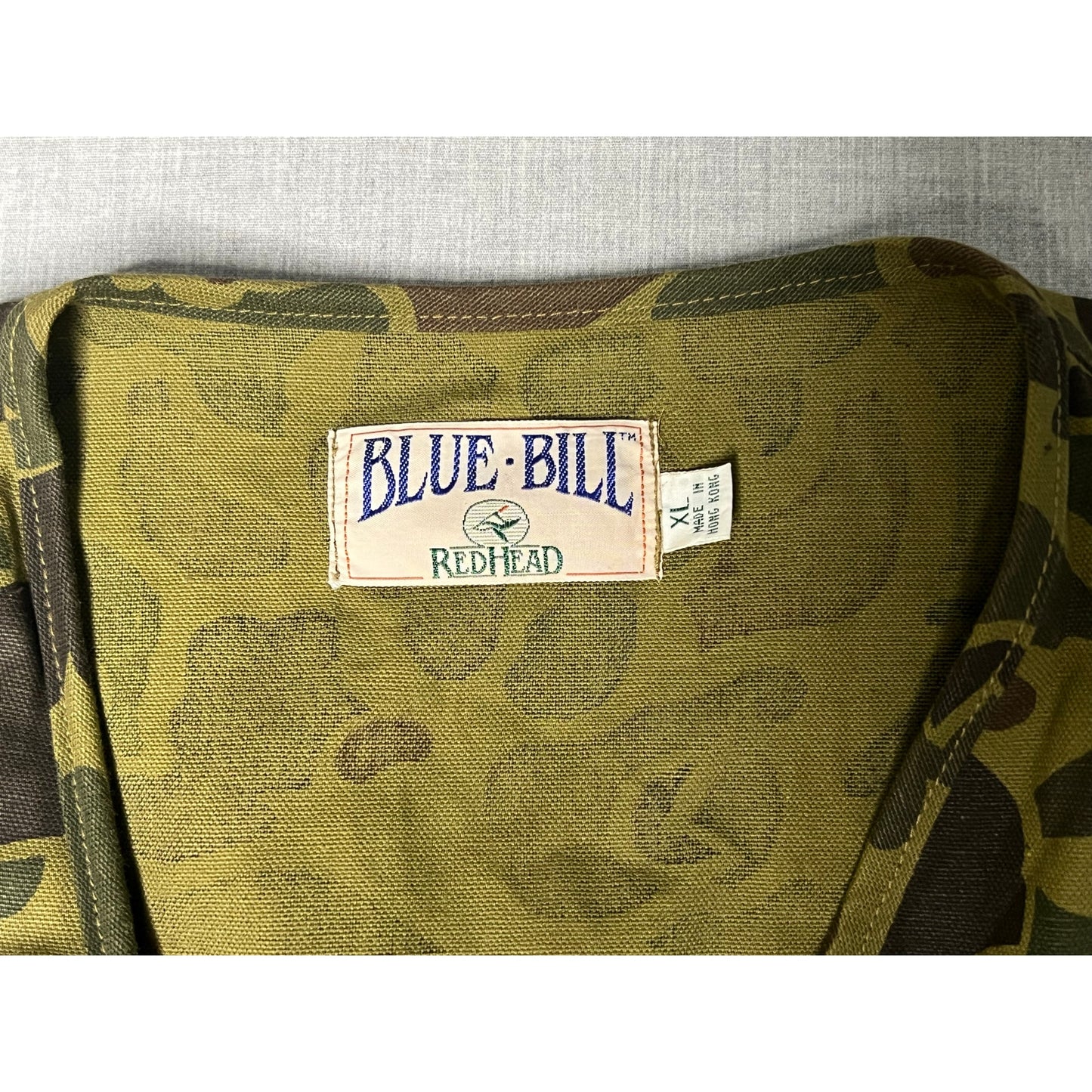 Vintage 90s Redhead Blue Bill Duck Camo Hunting Vest XL