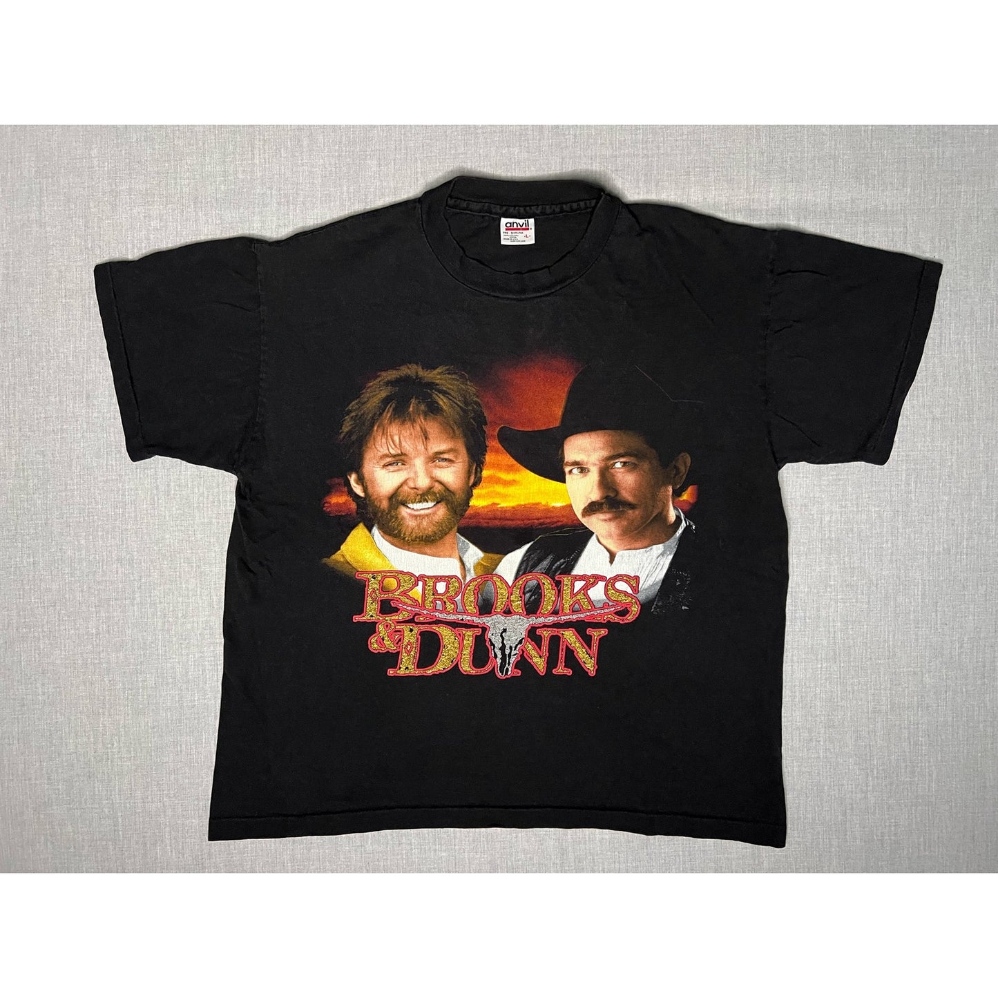 Vintage 90s Brooks & Dunn Waitin on Sundown Tour Single Stitch T-shirt Large