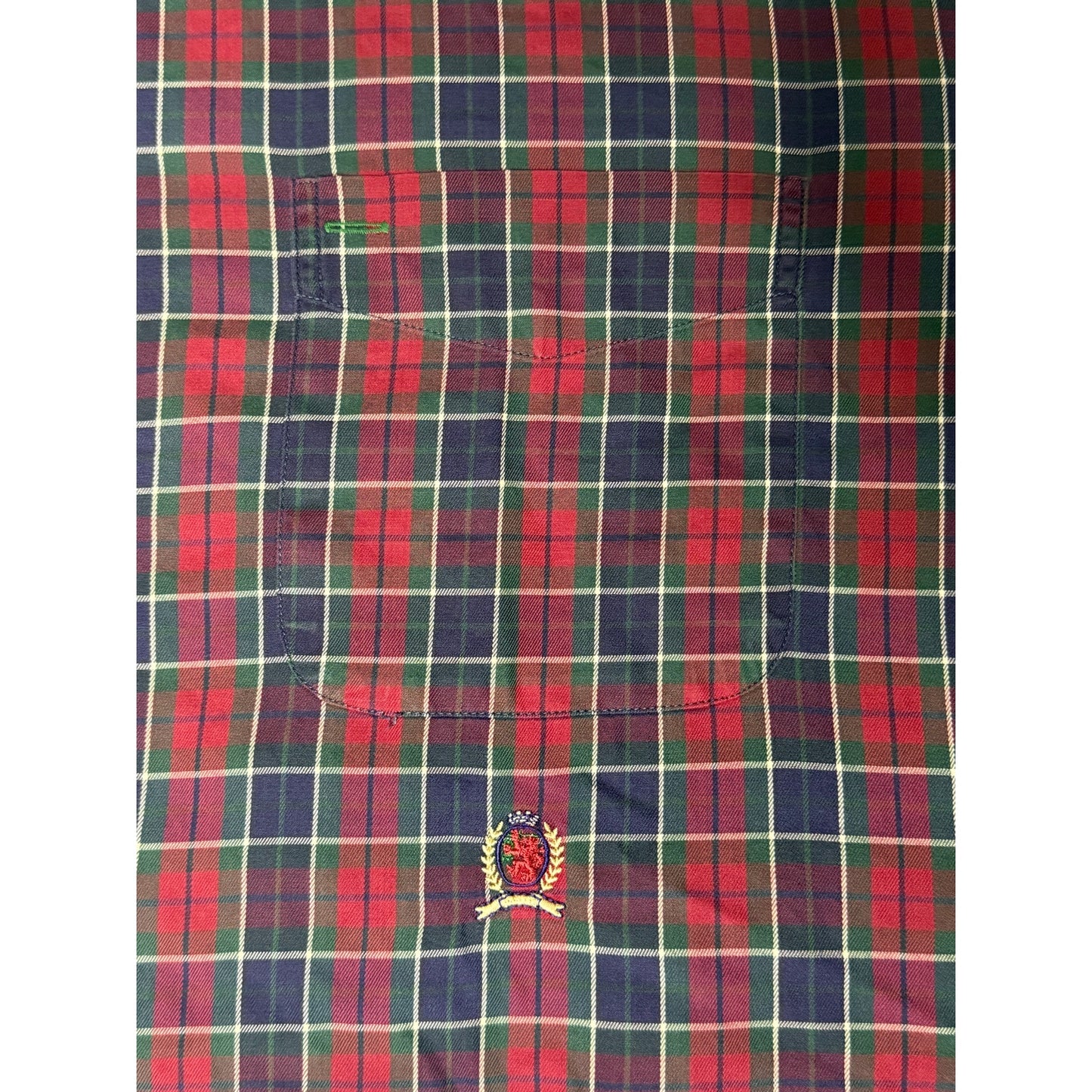 Vintage Tommy Hilfiger Plaid Button Down Dress Shirt Large