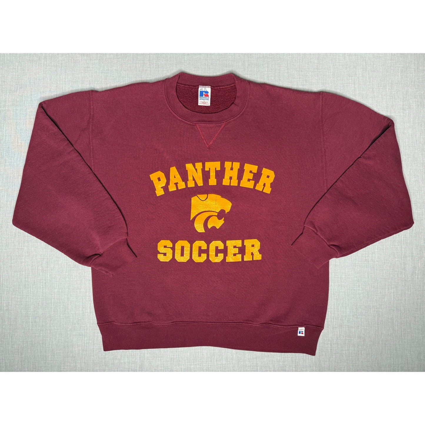Vintage 90s Panther Soccer Russell Athletic Adidas Crewneck Sweatshirt Large
