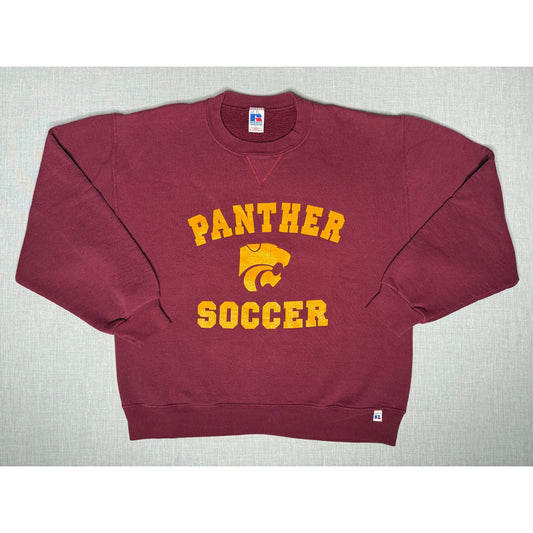 Vintage 90s Panther Soccer Russell Athletic Adidas Crewneck Sweatshirt Large