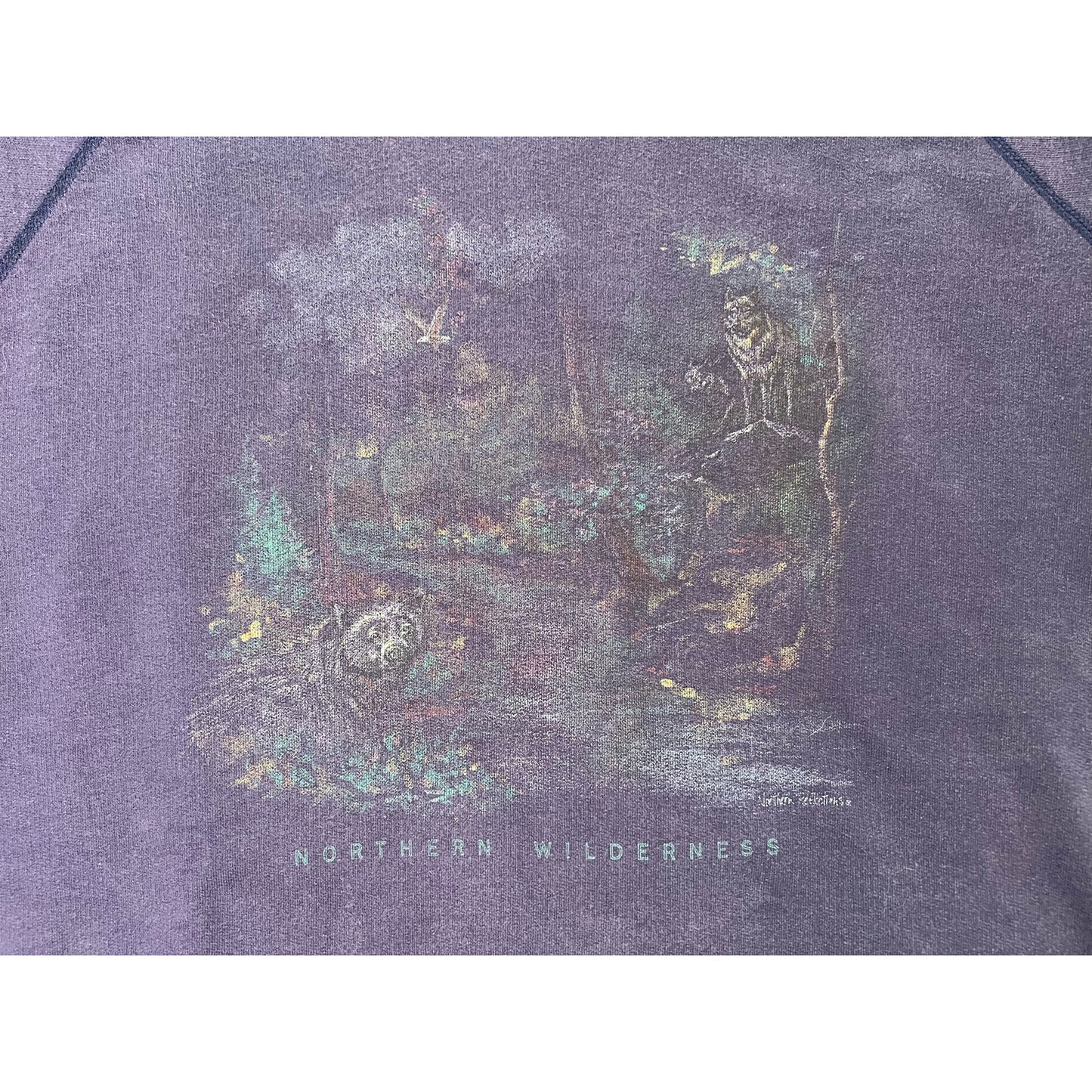 Vintage Northern Wilderness Nature Crewneck Sweatshirt XL