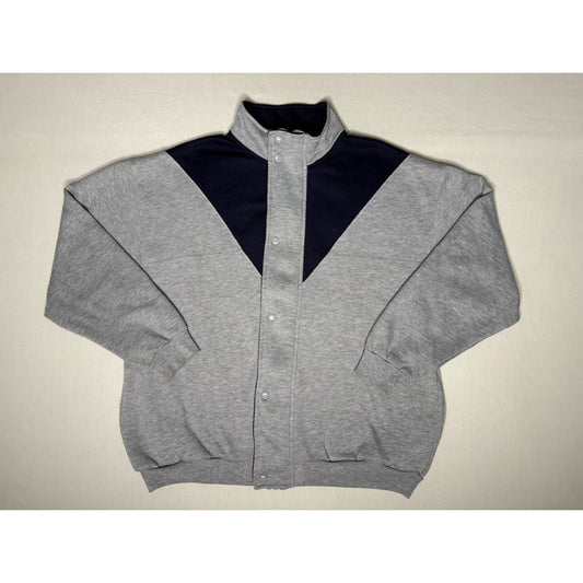 Vintage Claybrooke Sport Full Zip Snap Up Sweatshirt Large