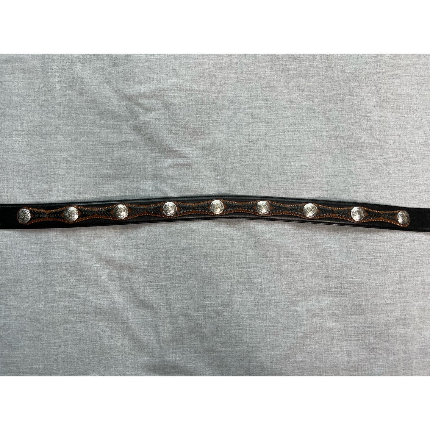 Tony Lama Style Western Studded Leather Belt 46”