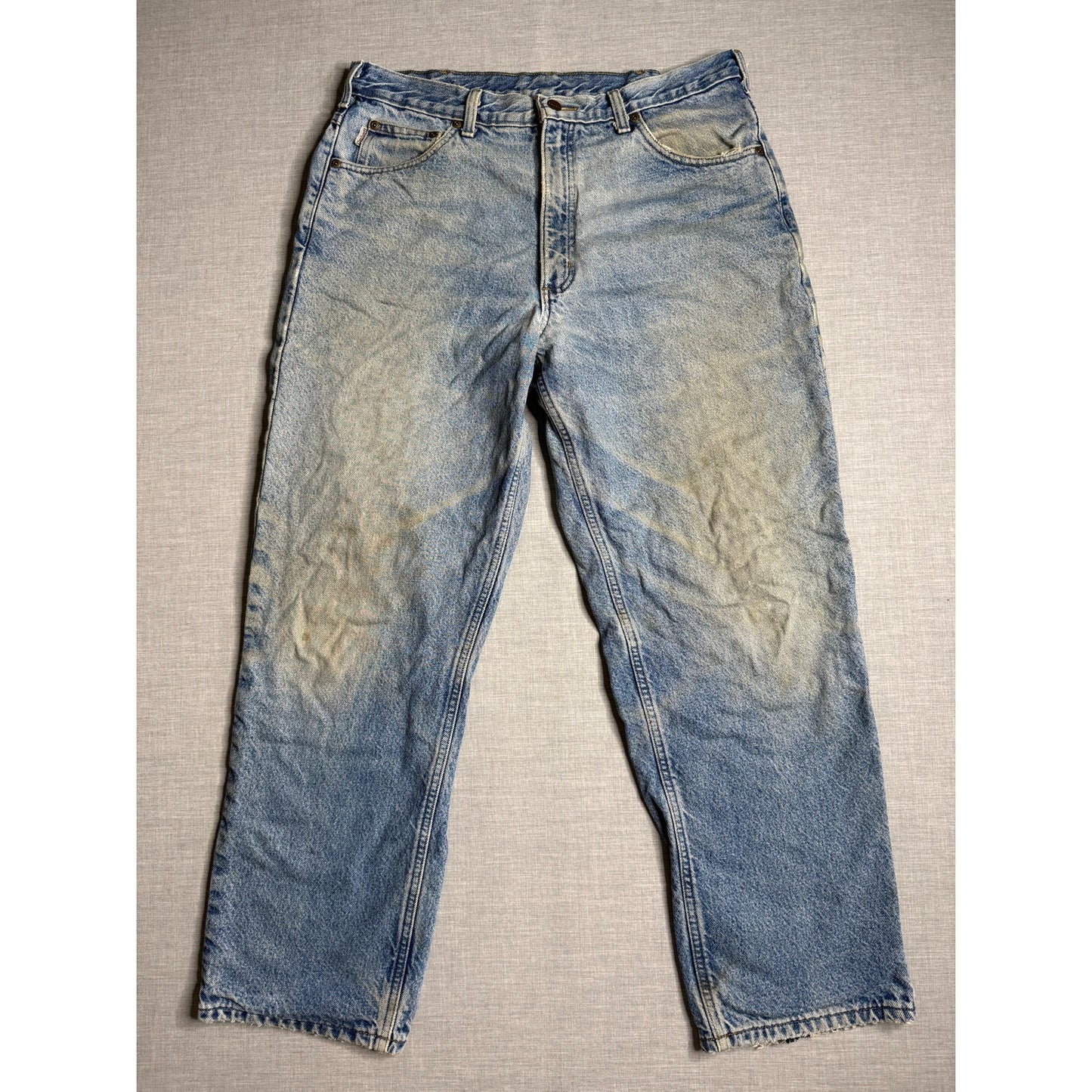 Carhartt Flannel Lined Heavyweight Carpenter Workwear Jeans 35x30