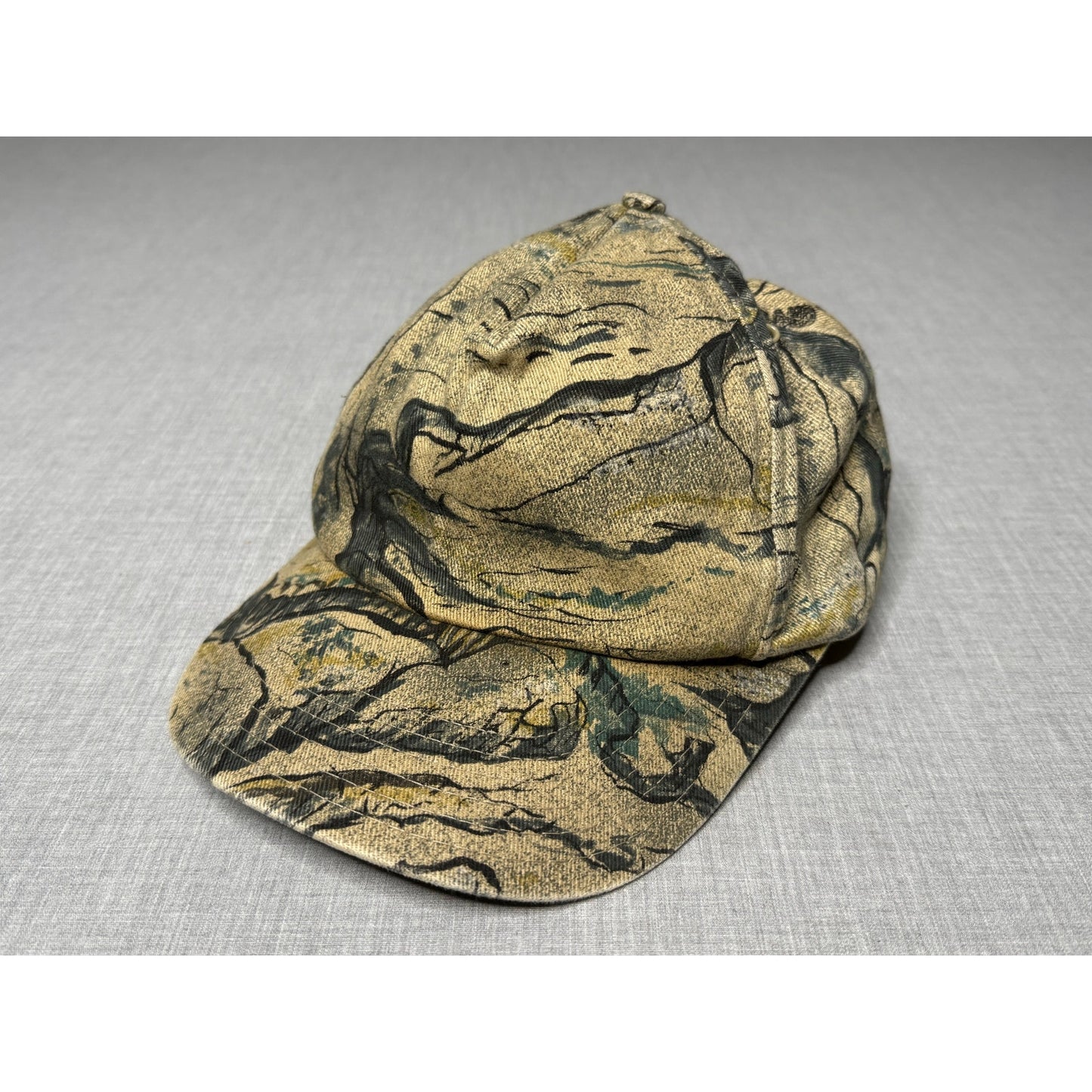 Vintage 80s Tree Camo Camouflage Hunting Adjustable Snapback Hat
