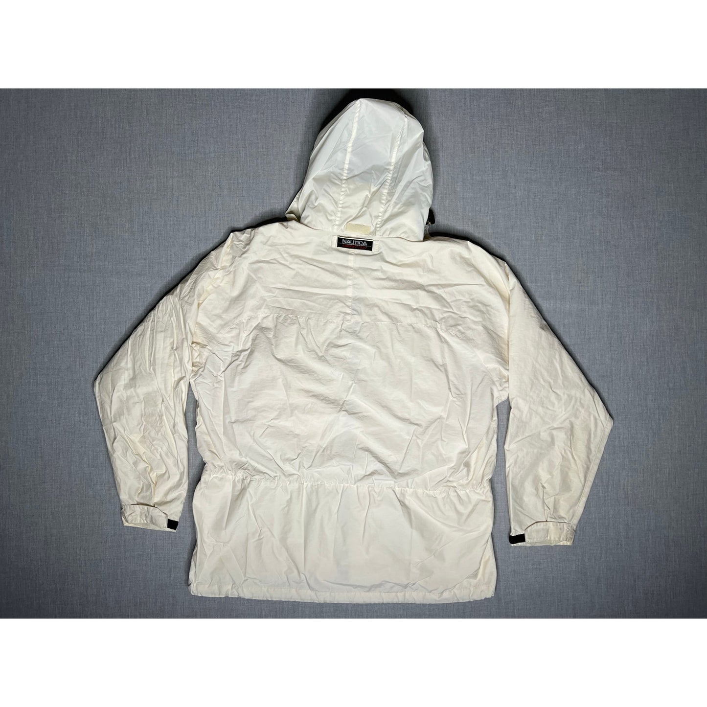 Vintage Nautica Competition Lined Foldaway Hood Windbreaker Jacket XL