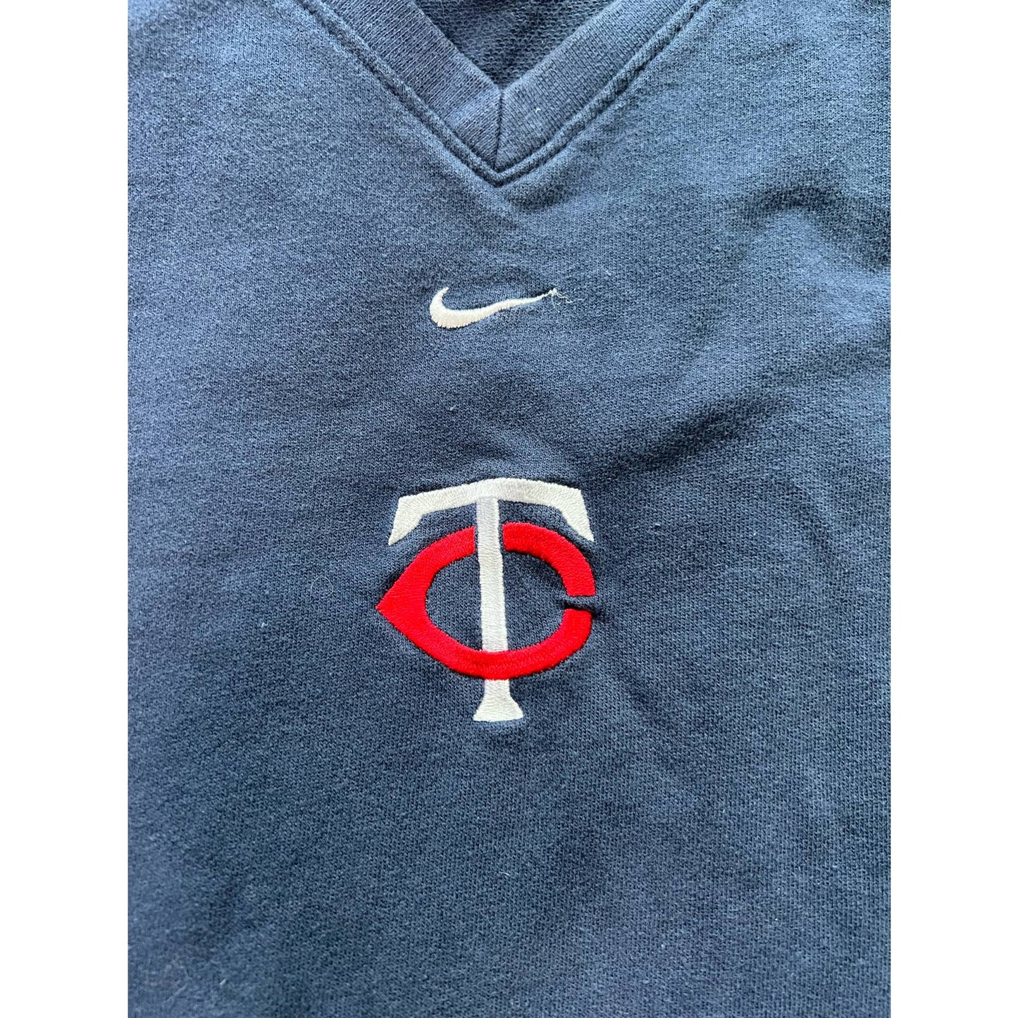 Minnesota Twins Center Check Nike Pullover Sweatshirt Womens Large