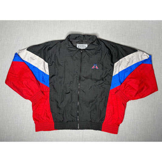Vintage CSE Girard Big A Full Zip Windbreaker Track Jacket Medium